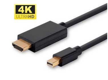 Køb Mini Displayport til HDMI kabel - Op til 4K opløsning!