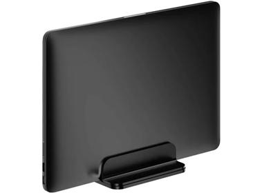 Sort Laptop Stand vertical - Justerbar i bredden