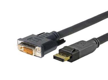 DisplayPort til DVI-D kabel 2 meter - Køb billigt her